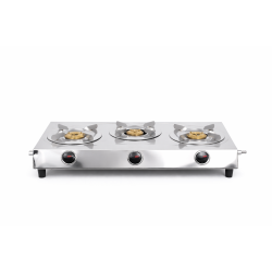 STAINLESS STEEL LPG GAS STOVE 3 BURNER