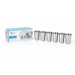 KTECH STAINLESS STEEL 6 PCS GLASS SET