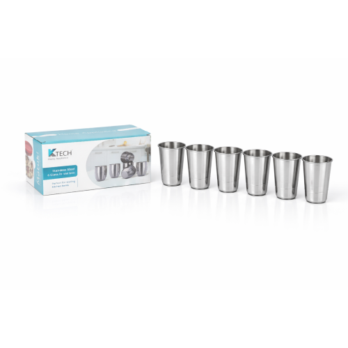 KTECH STAINLESS STEEL 6 PCS GLASS SET
