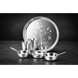 KTECH STAINLESS STEEL 7 PCS THALI SET HEAVY