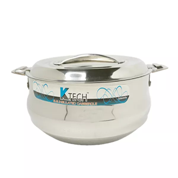 Ktech Stainless Steel Casseroles Handi Set Of 3 (1500 ML, 2500 ML and 3500 ML)