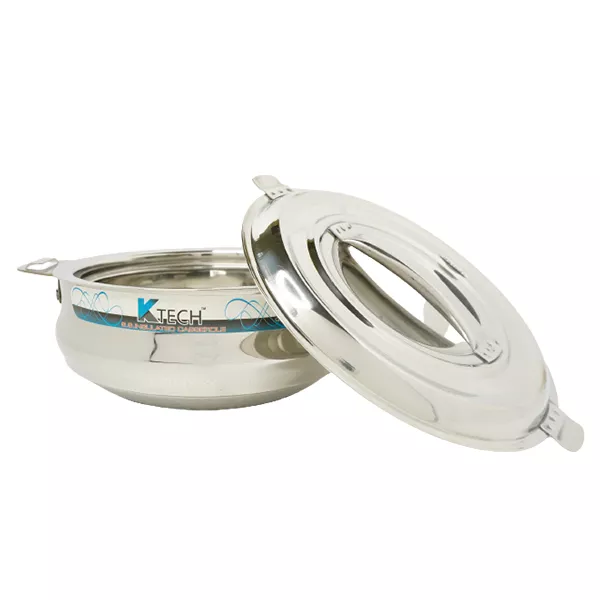 Ktech Stainless Steel Casseroles Handi Set Of 3 (1500 ML, 2500 ML and 3500 ML)