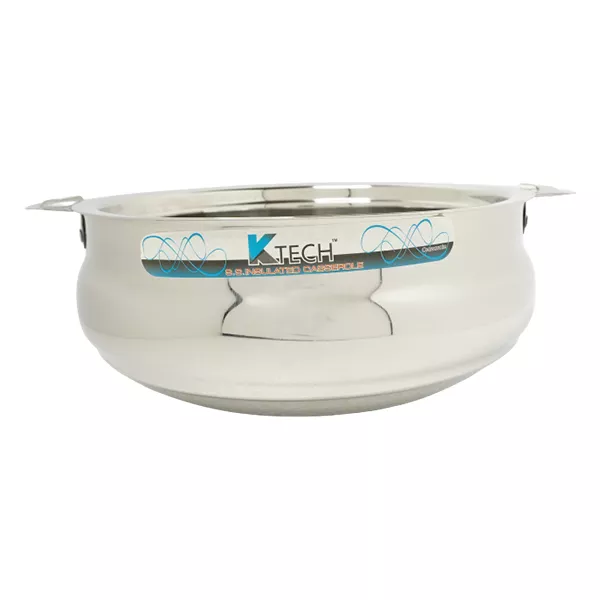 Ktech Stainless Steel Casseroles Handi Set Of 3 (1500 ML, 2500 ML and 3500 ML)