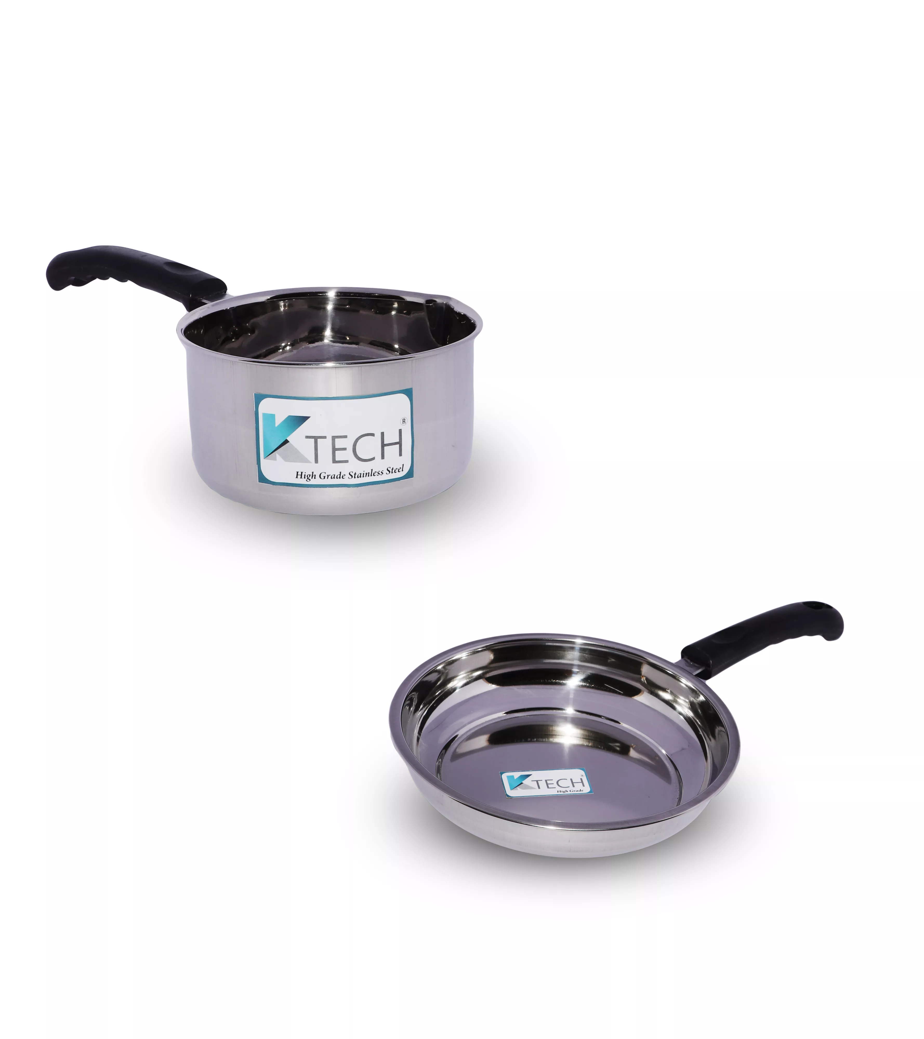 KTECH STEEL 2PCS SET(SAUCE PAN + FRY PAN)