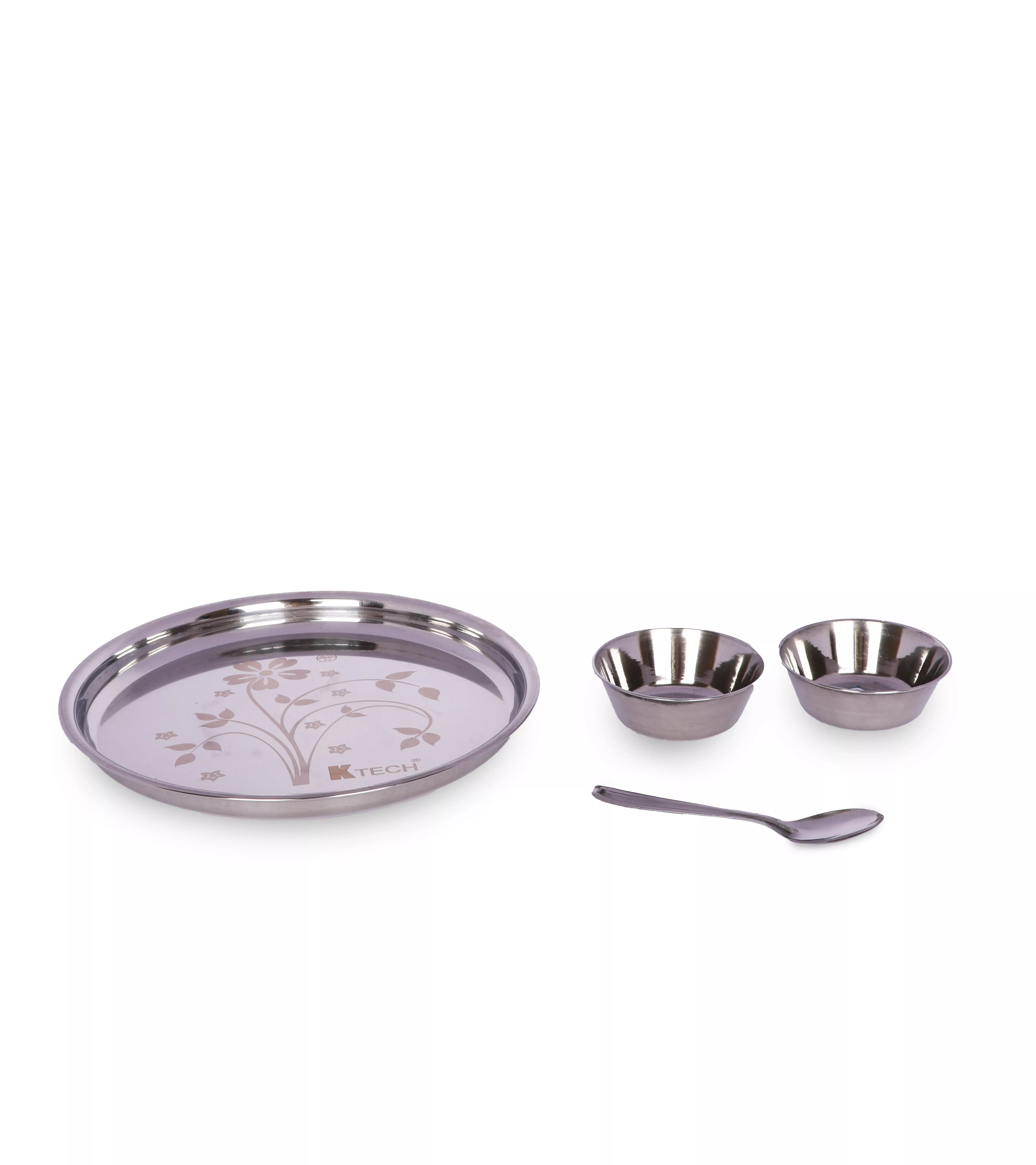 KTECH STEEL THALI SET 4PCS